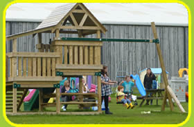 Outdoor playarea at the Tamar Valley Donkey Park